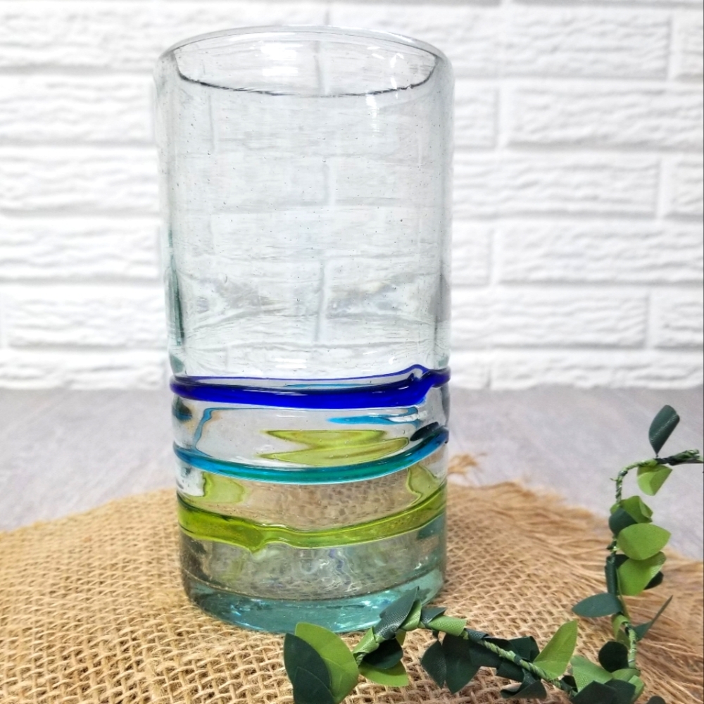 Mexican Hand Blown Drinking Glass